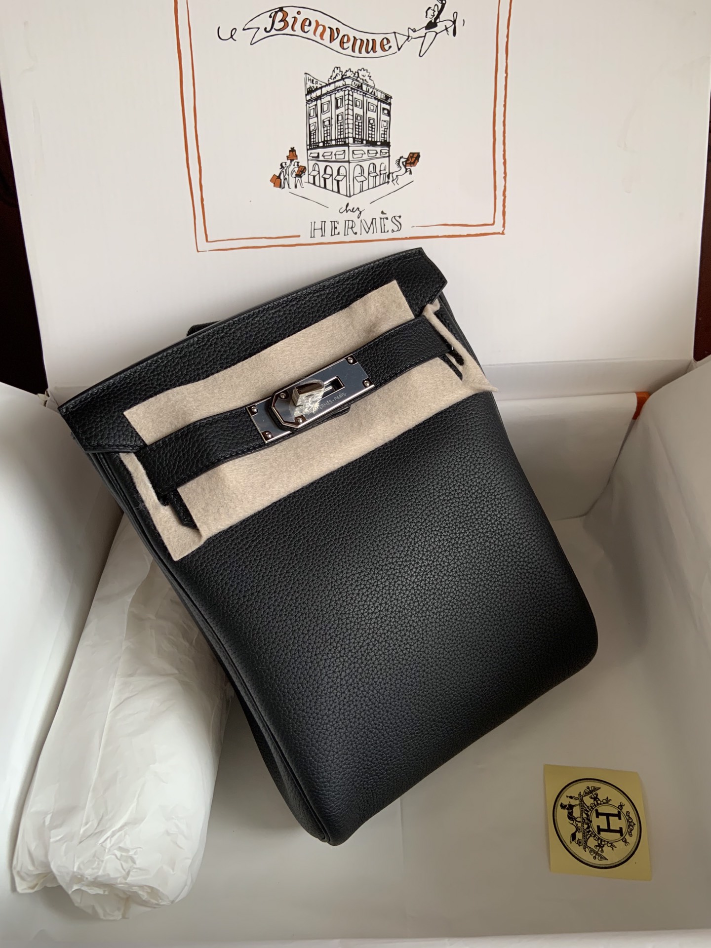 Hermes HAC a dos #89 Noir Togo 26cm