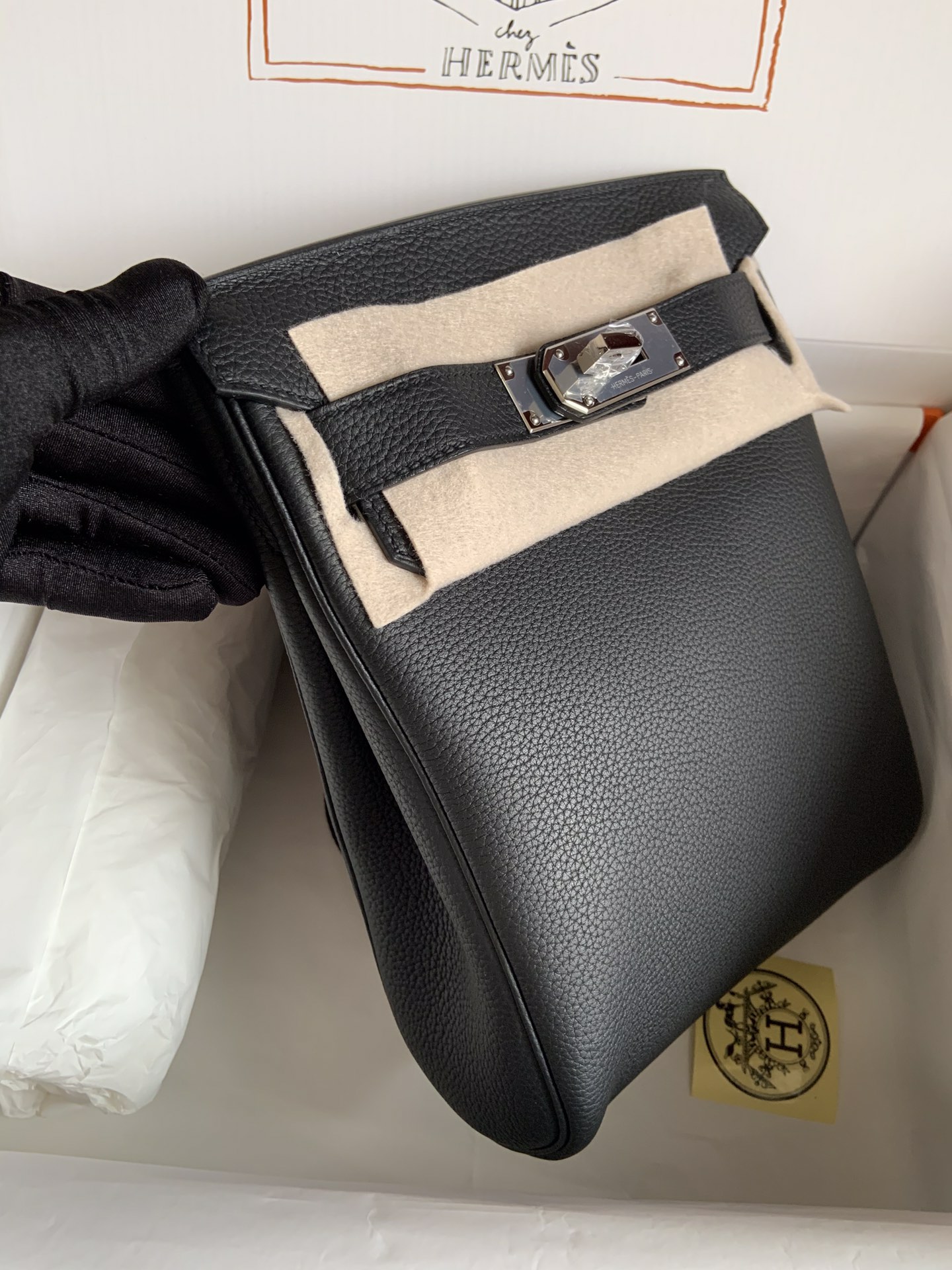 Hermes HAC a dos #89 Noir Togo 26cm