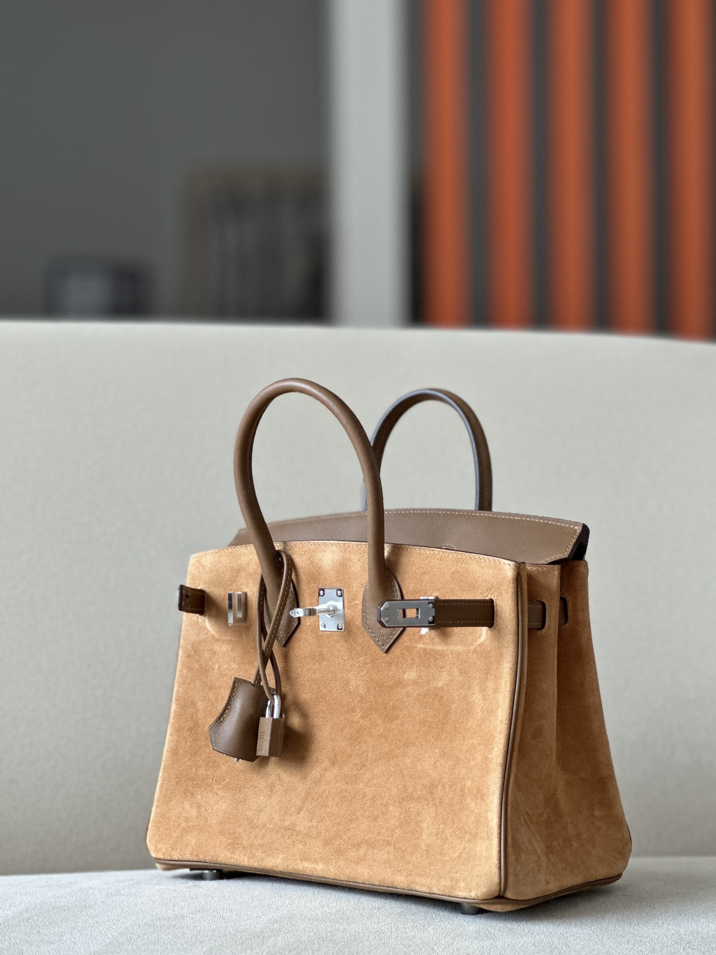 Hermes Birkin #3G Alezazn 25-35cm Suede with Swift