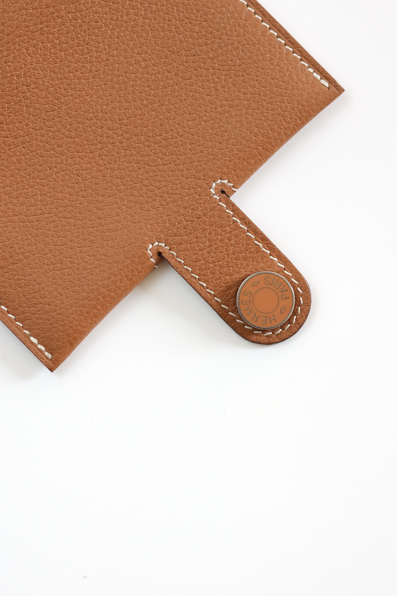 Hermes #37 Gold 10.5cm Evergrain Franc hardware Wallet