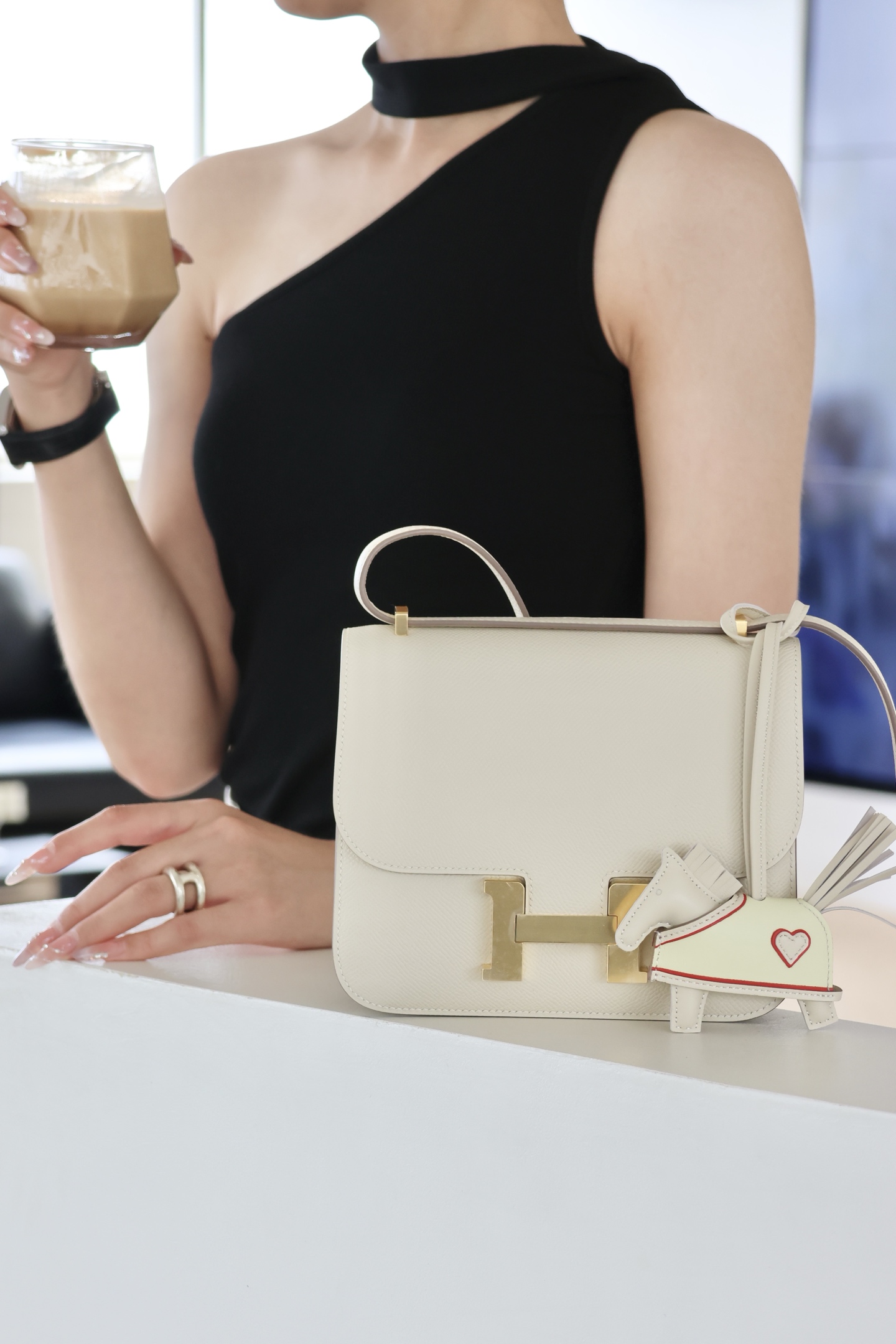 H Hand sewn pony pendant