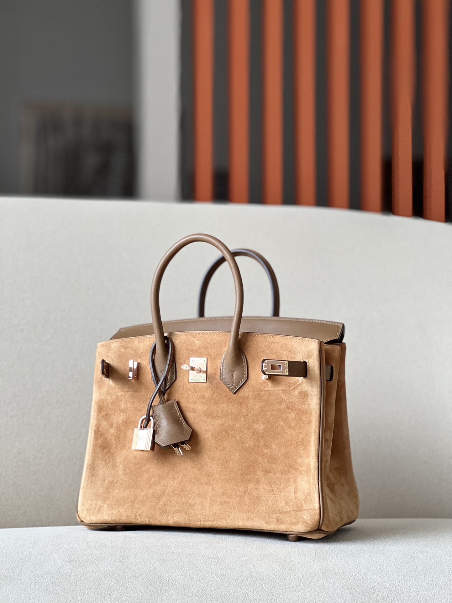 Hermes Birkin #3G Alezazn 25-35cm Suede with Swift