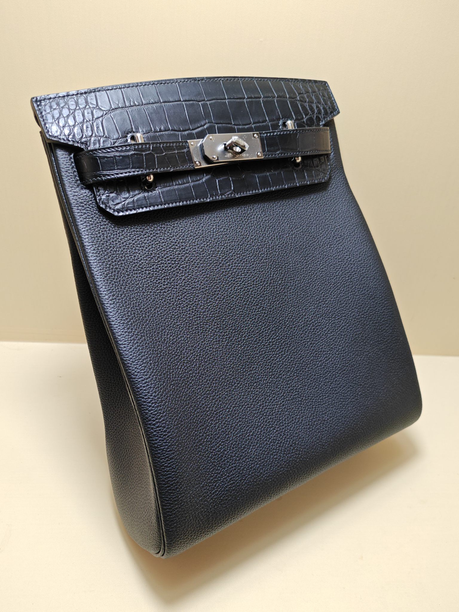 Hermes HAC a dos #73 Blue Sapphire Crocodile with Togo 26cm