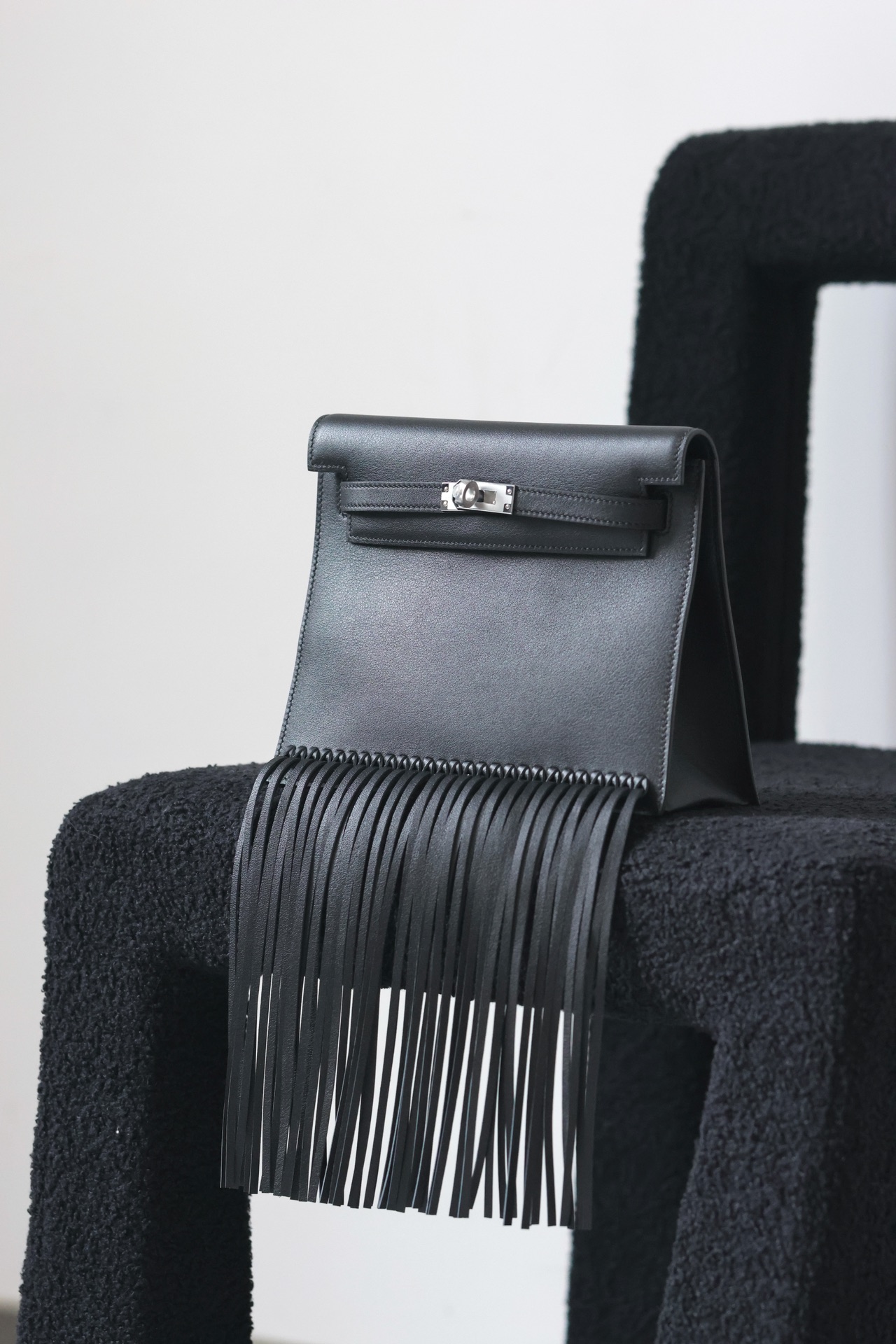 Hermes Kelly Danse #89 Noir 22cm Swift