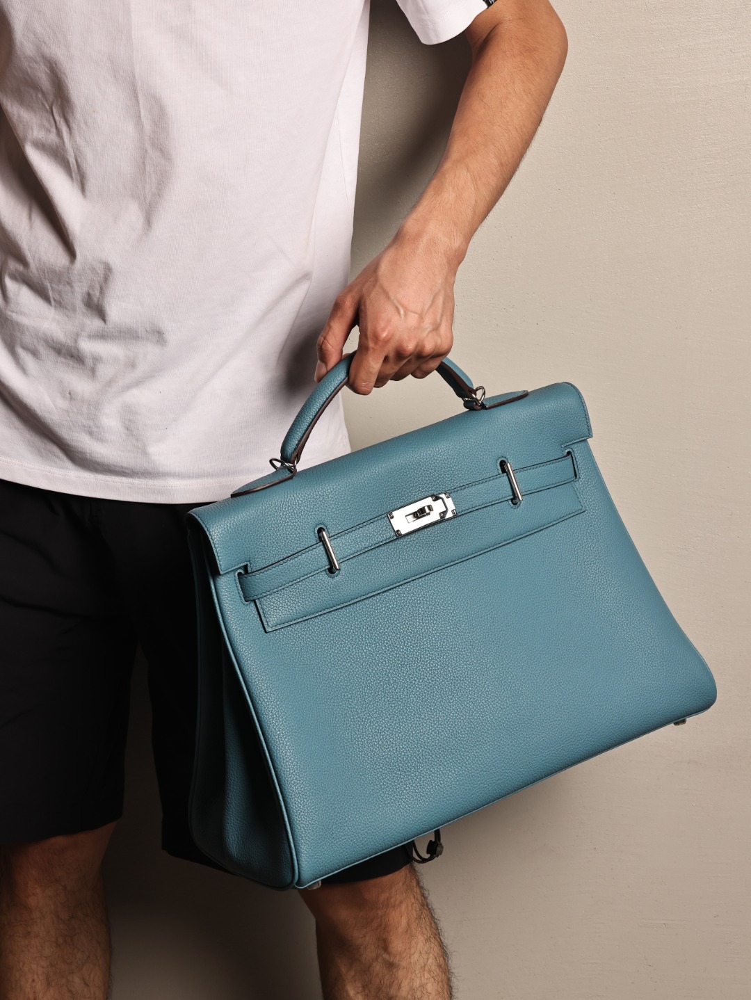 Hermes Kelly Maxi #75 Blue jean 42cm TOGO