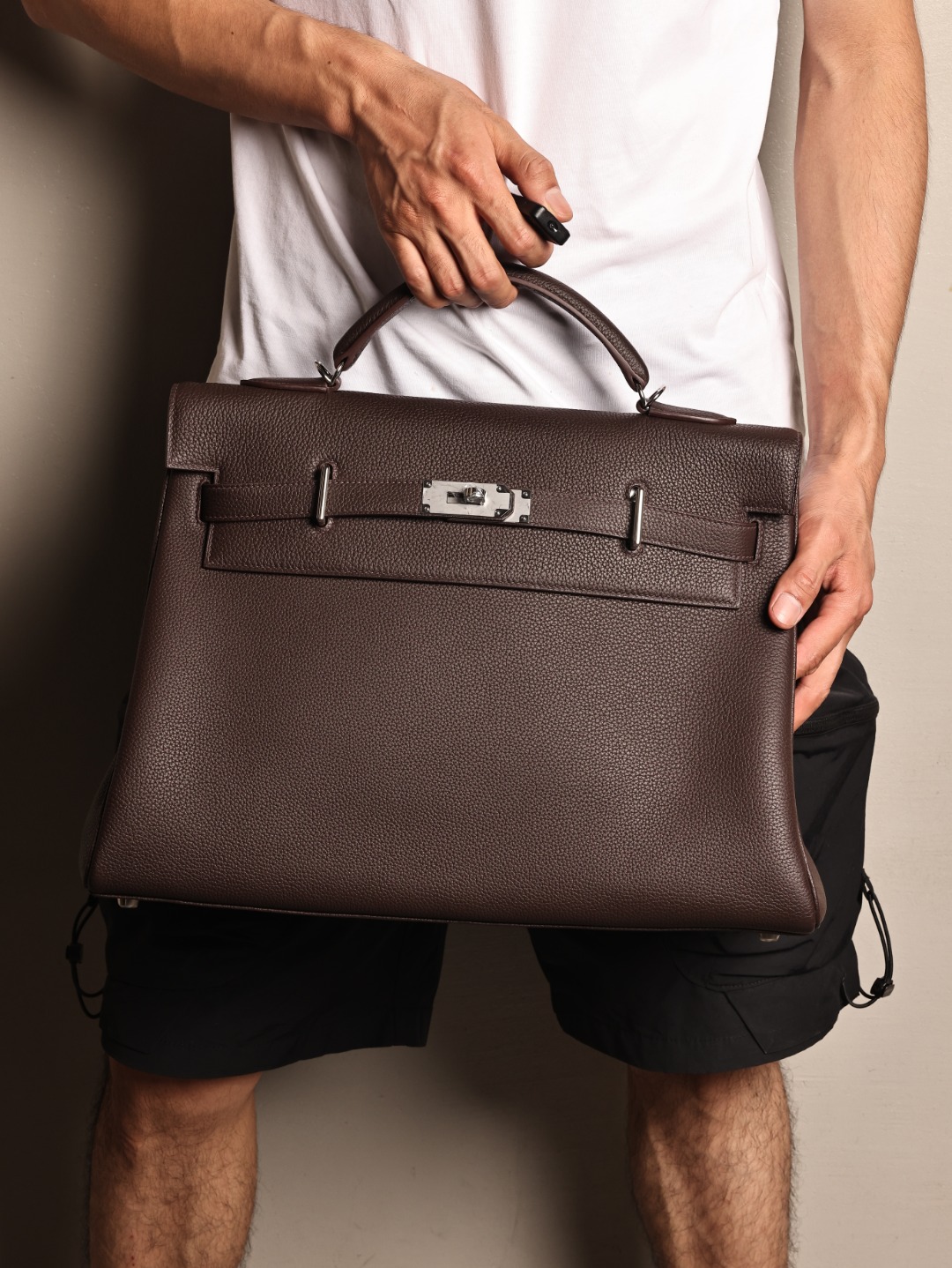 Hermes Kelly Maxi #46 Ebene 42cm TOGO