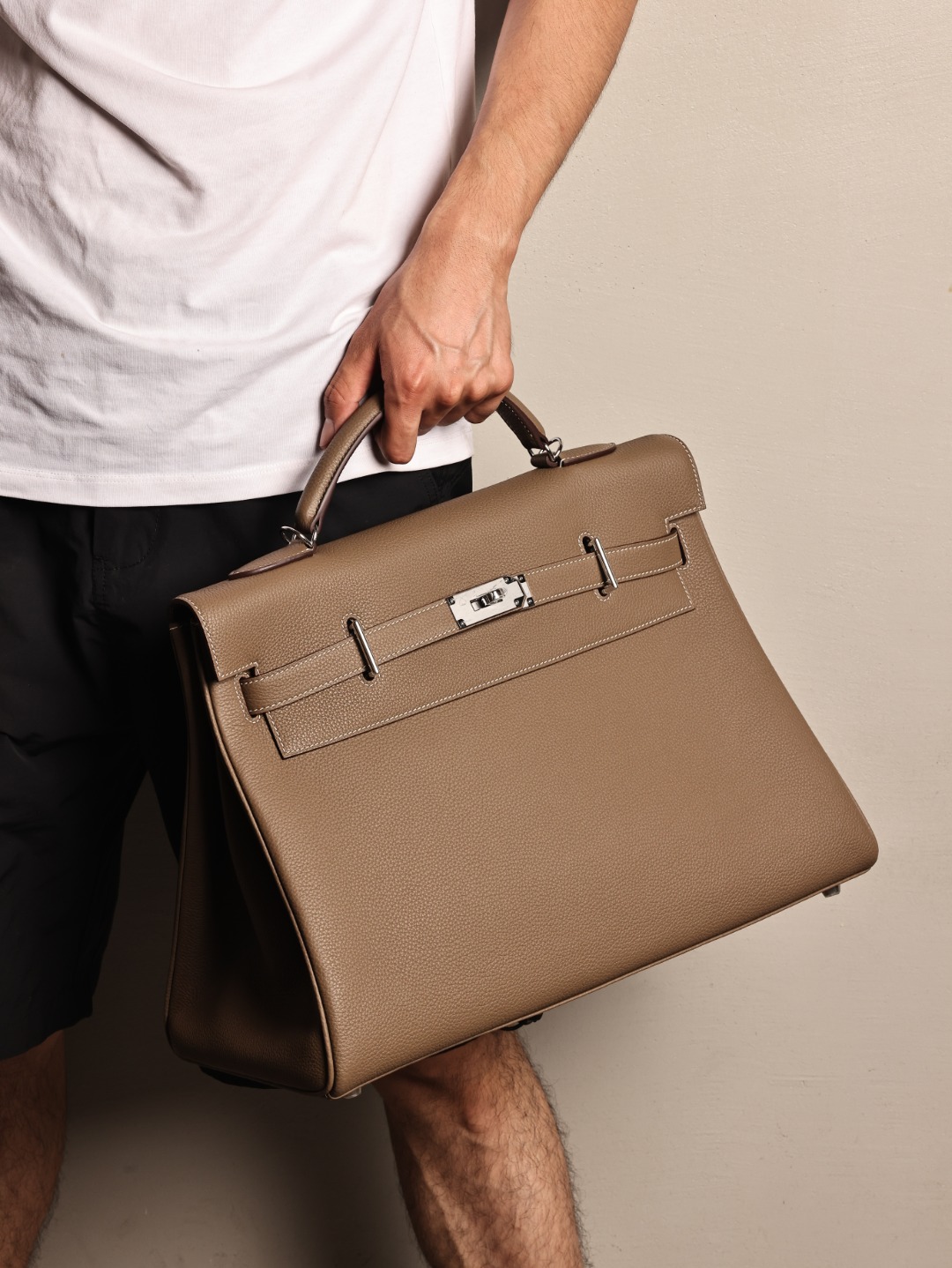 Hermes Kelly Maxi #18 Etoupe 42cm TOGO