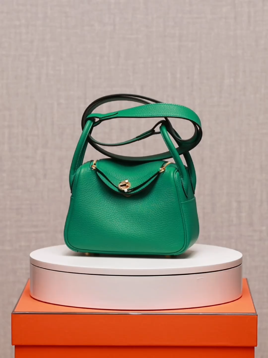 Hermes Lindy #U4 Vert Vertigo 19-26cm Togo