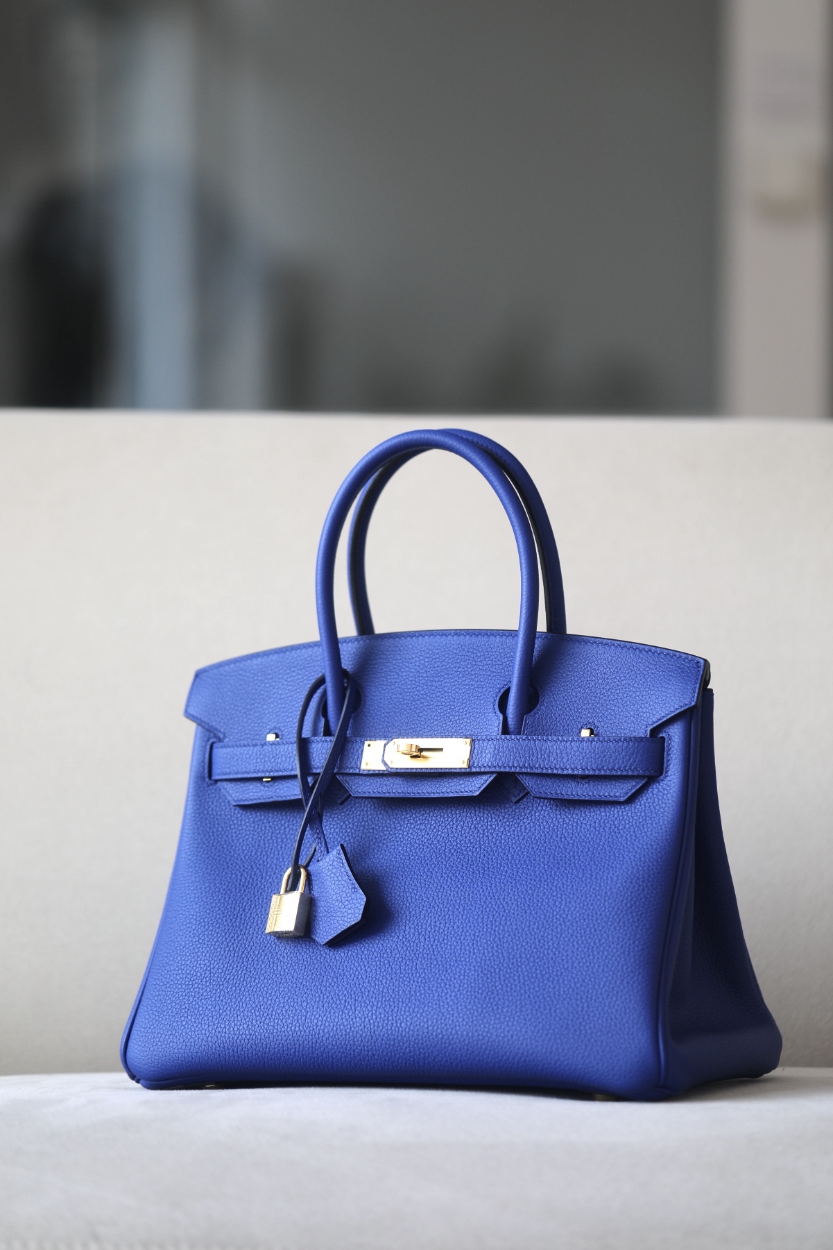 Hermes Birkin #7T Blue Elevtric 25-30 Togo