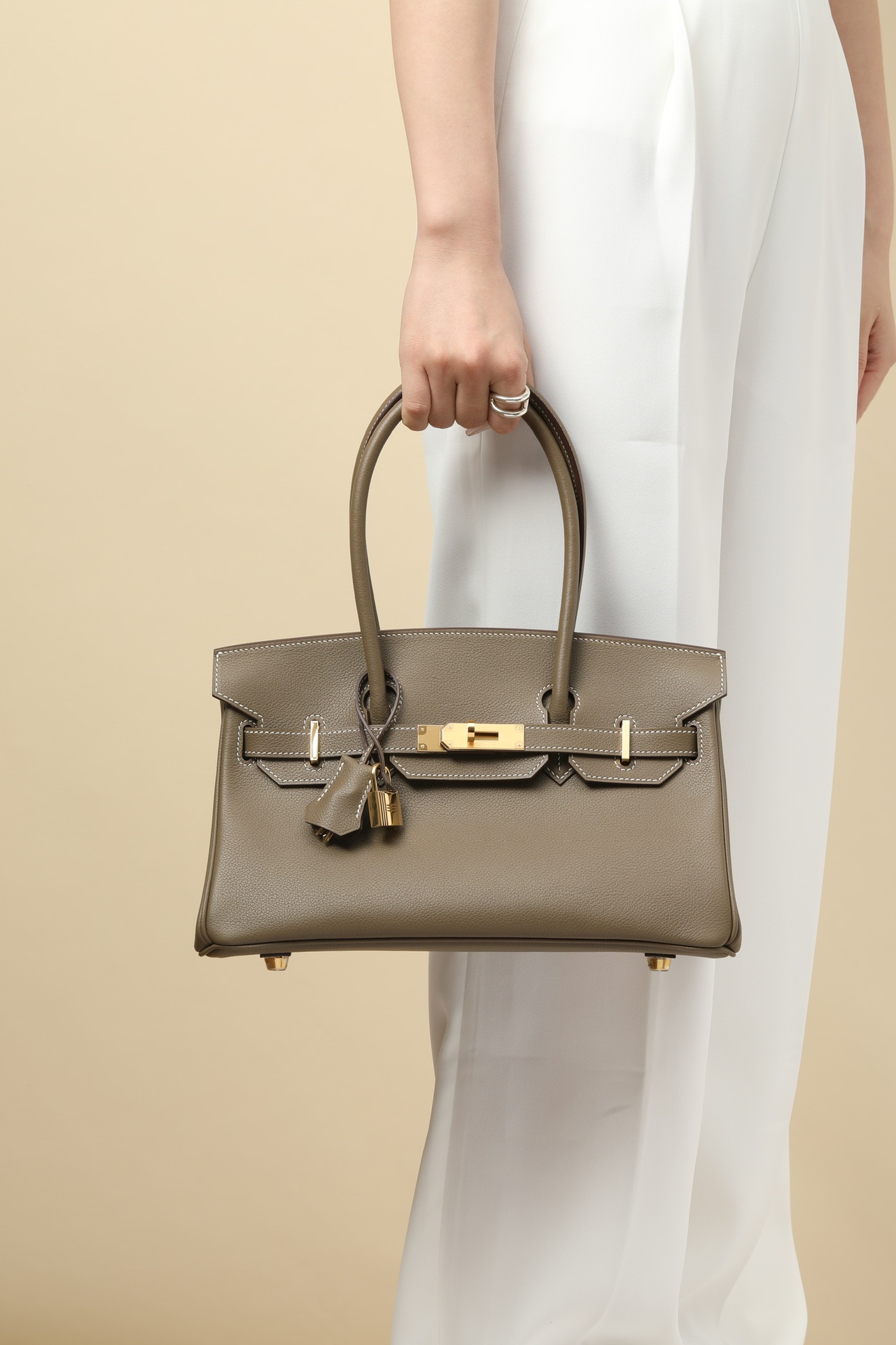 Hermes Brkin shoulder #18 Etoupe 29cm EVERGRAIN