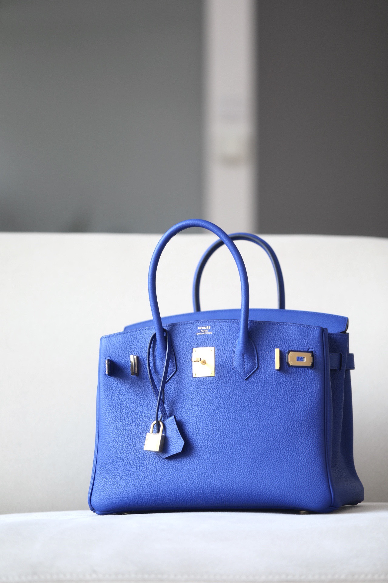 Hermes Birkin #7T Blue Elevtric 25-30 Togo