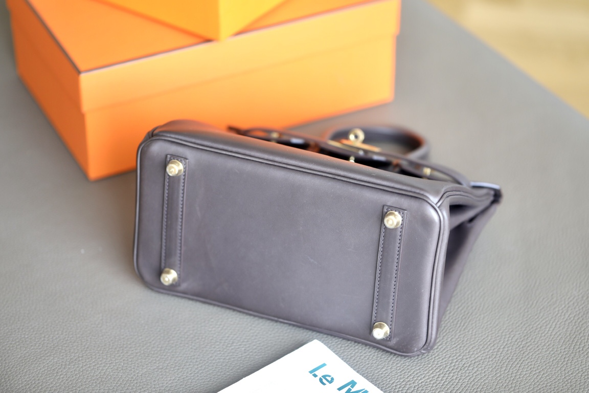 Hermes Birkin #46 Ebene 25-35cm Barenia Faubourg