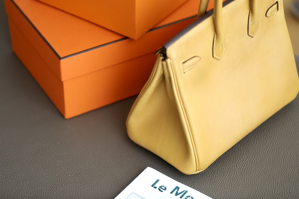 Hermes Birkin #1Z Jaune Poussin 25-30 Barenia Faubourg